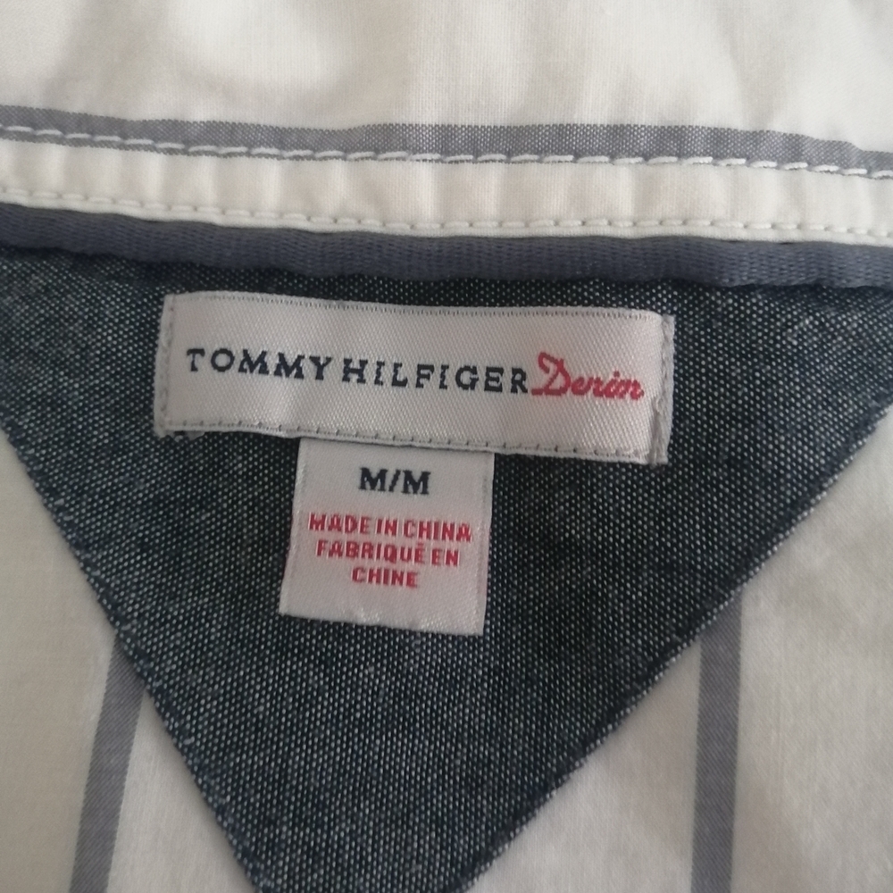 Tommy Hilfiger White Shirt with Black Stripes - Picture 5 of 6